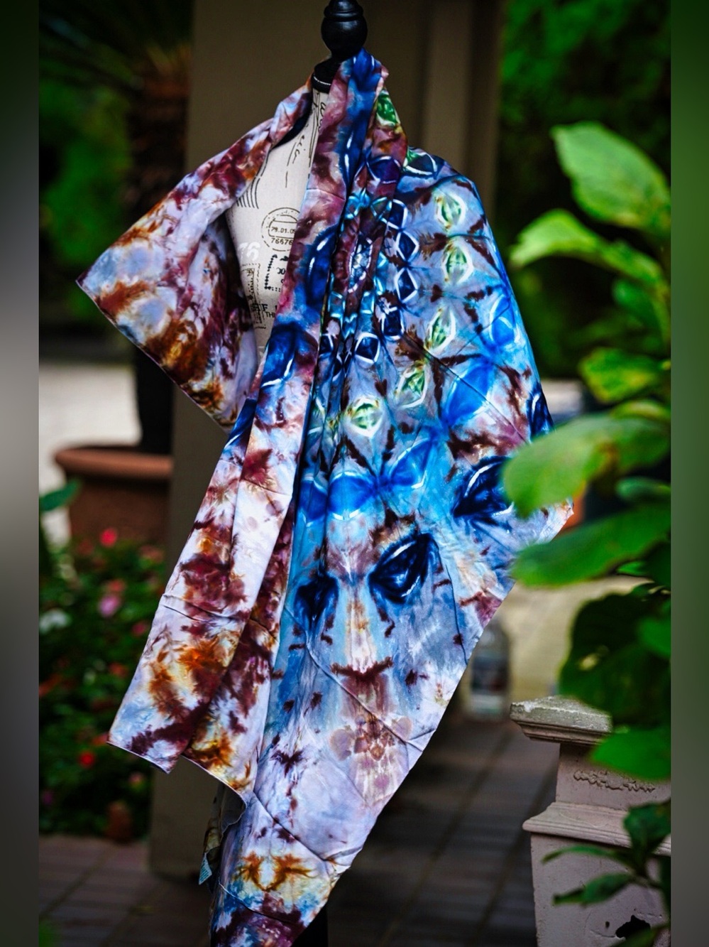 Peaceful People Mandala Tie-Dye Shawl